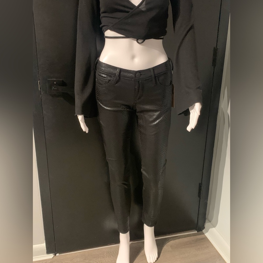 True religion faux leathers snake skin pants